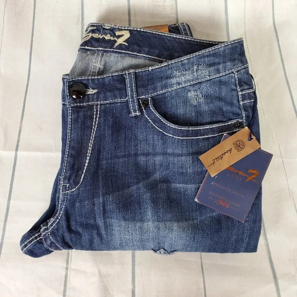 Seven7 Luxe Jeans Sully  Blue 14 Stretch Bootcut NWT - Picture 13 of 15